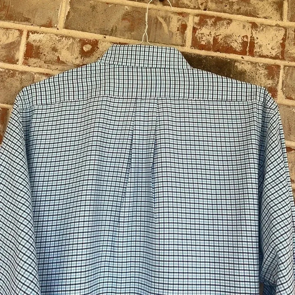 Chaps Blue Plaid Button Down Oxford Shirt - Picture 7 of 11